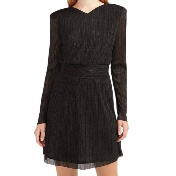 Express Metallic Pleated Dress - Picture 1 of 9